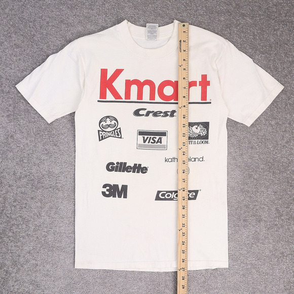 VTG 90s Kmart USA Race Against Drugs Small White Short Sleeve T-Shirt - Picture 3 of 11